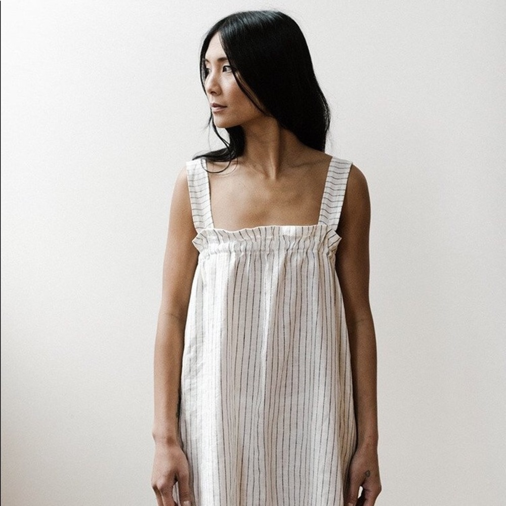 Open Air Museum Striped Linen Dress size XS